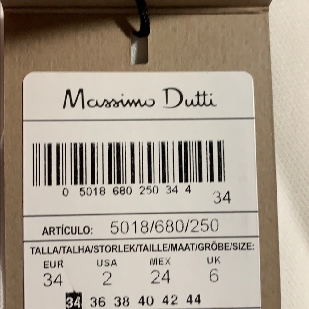 NWT. Massimo Dutti White Trousers Size 10 - Picture 10 of 11